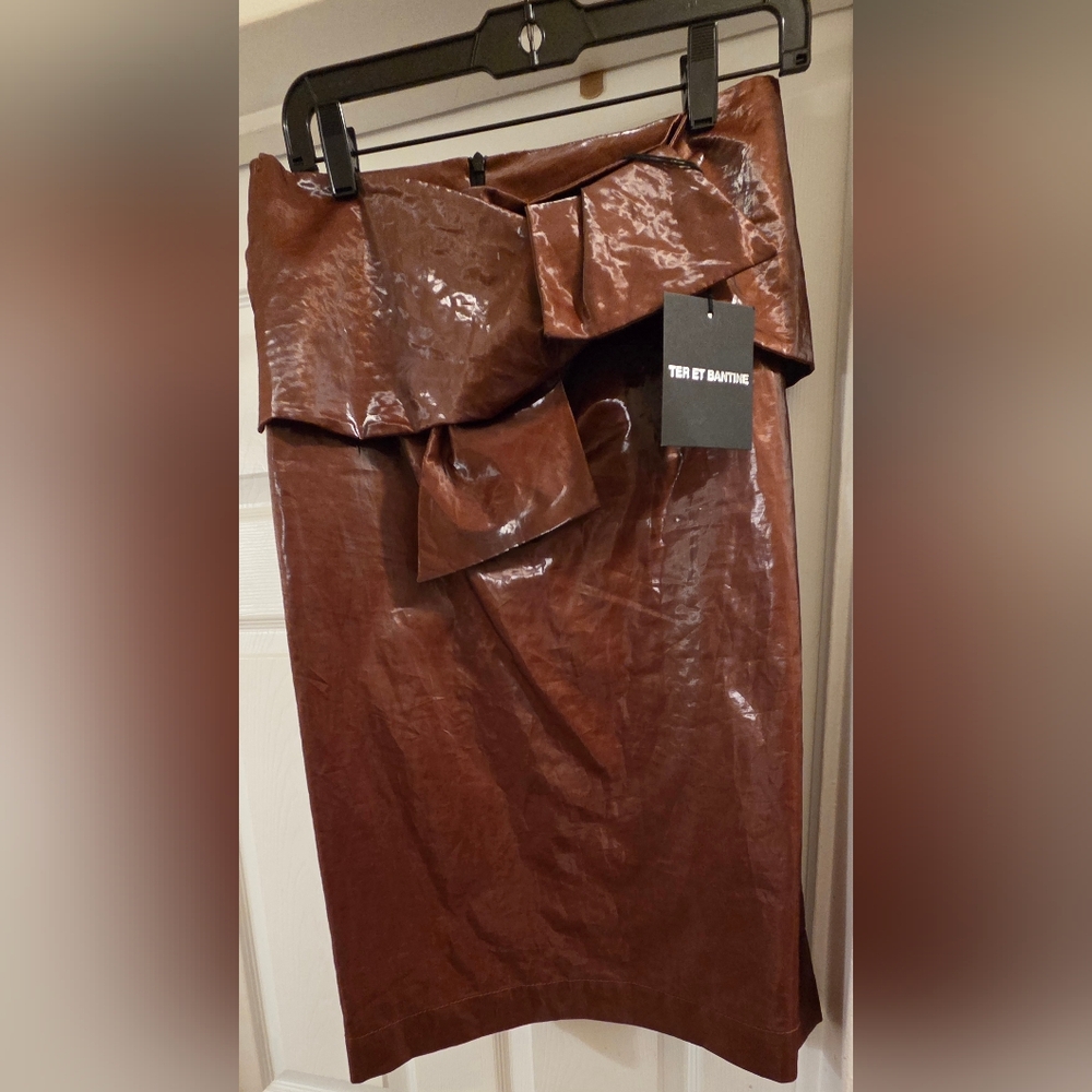 Ter Et Bantine - Luxurious, Liquidy, Chocolate Brown Skirt